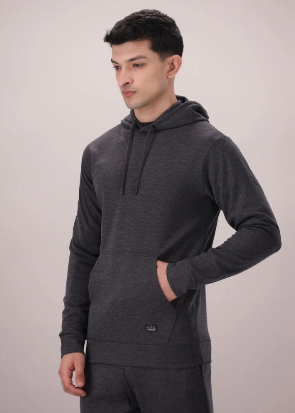 Luxe Stretch Black Hoodie