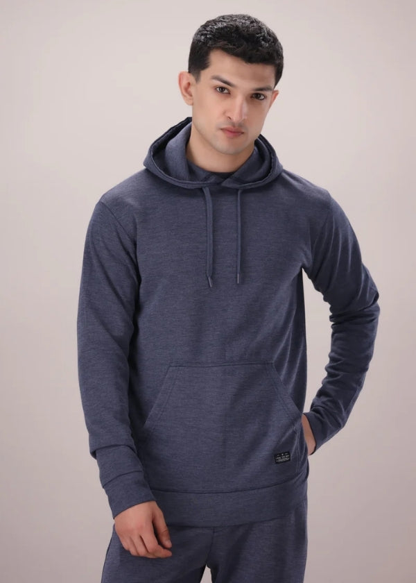 Luxe Stretch Navy Hoodie