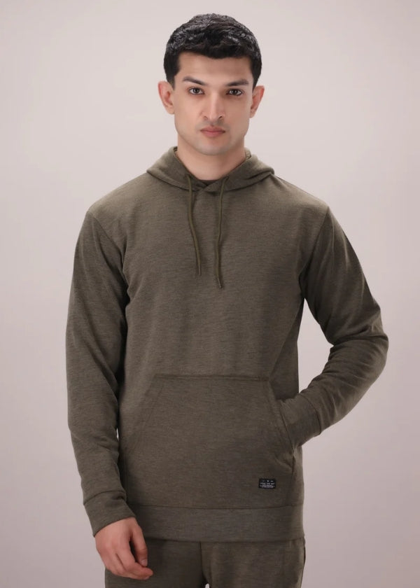 Luxe Stretch Olive Hoodie