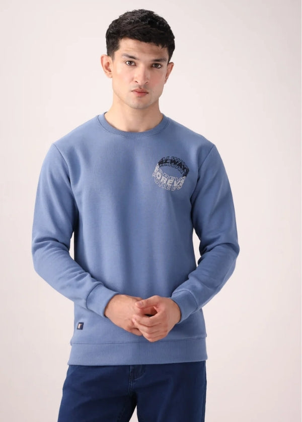 Light Blue Graphic Sweatshirt