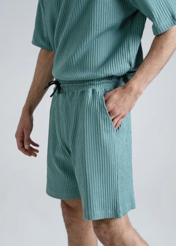 Relaxed-Fit Textured Jacquard Shorts