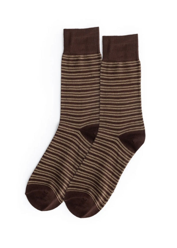 Brown Striped Socks