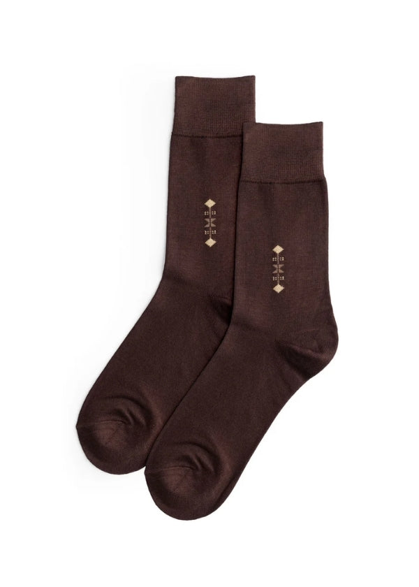 Brown Pattern Socks