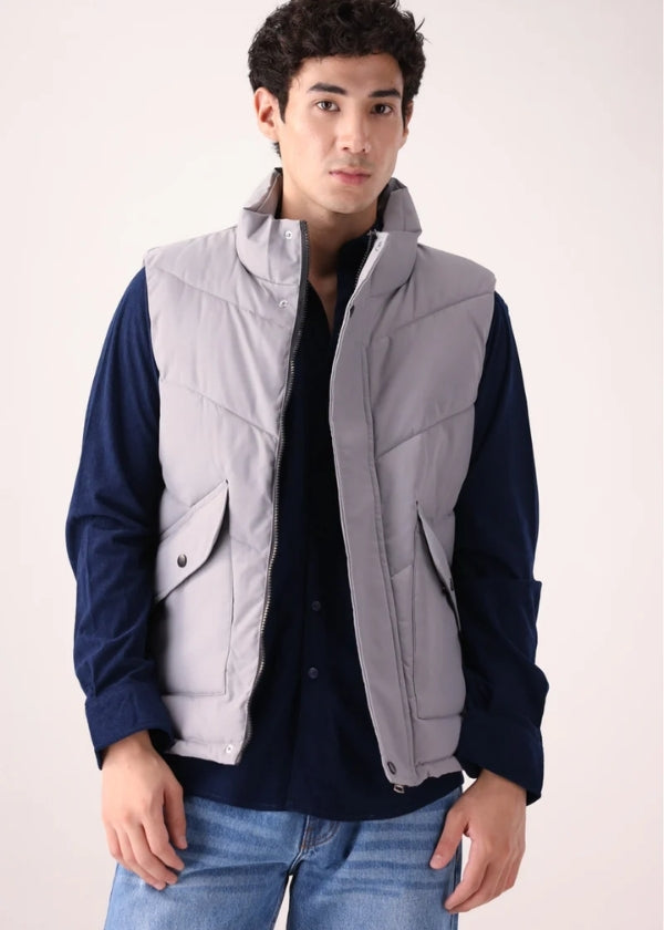 Gray Sleeveless jacket